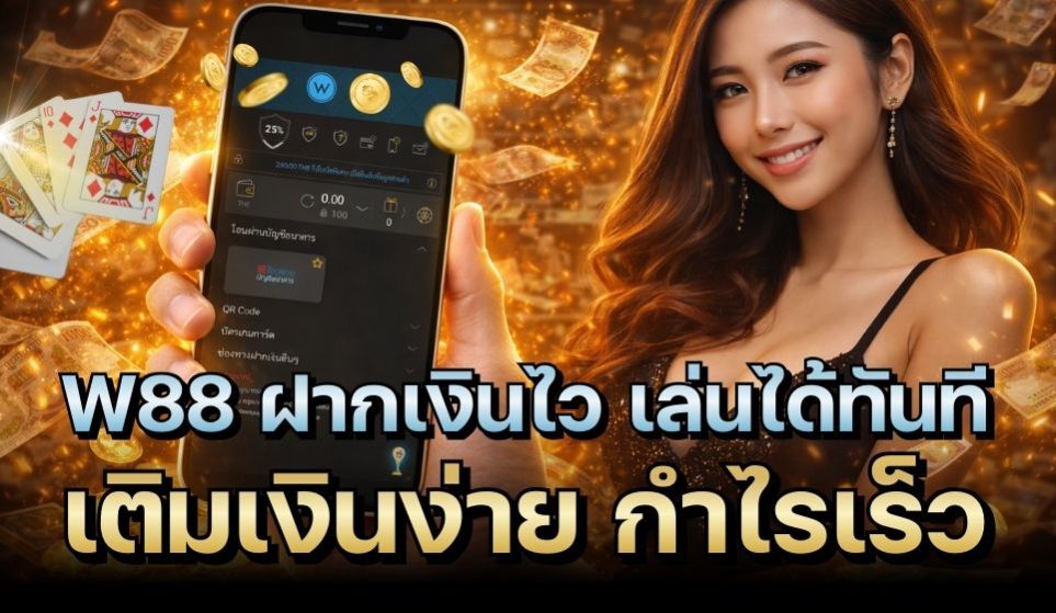 ฝากเงิน W88 ผ่านมือถือ รวดเร็ว ใช้งานง่าย